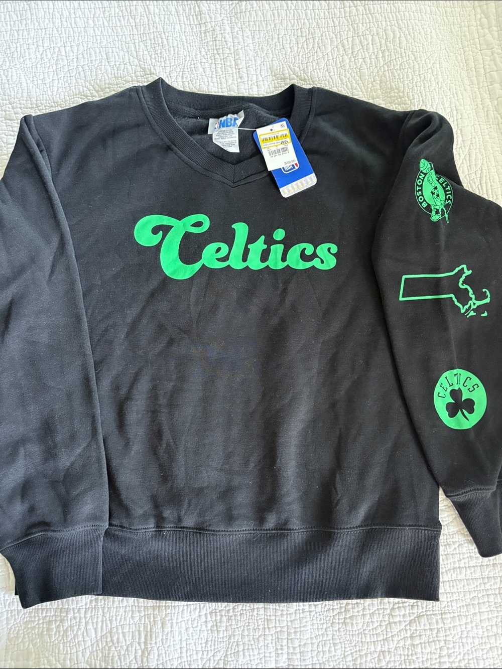 Celtics Black & Green Pullover Sweatshirt -